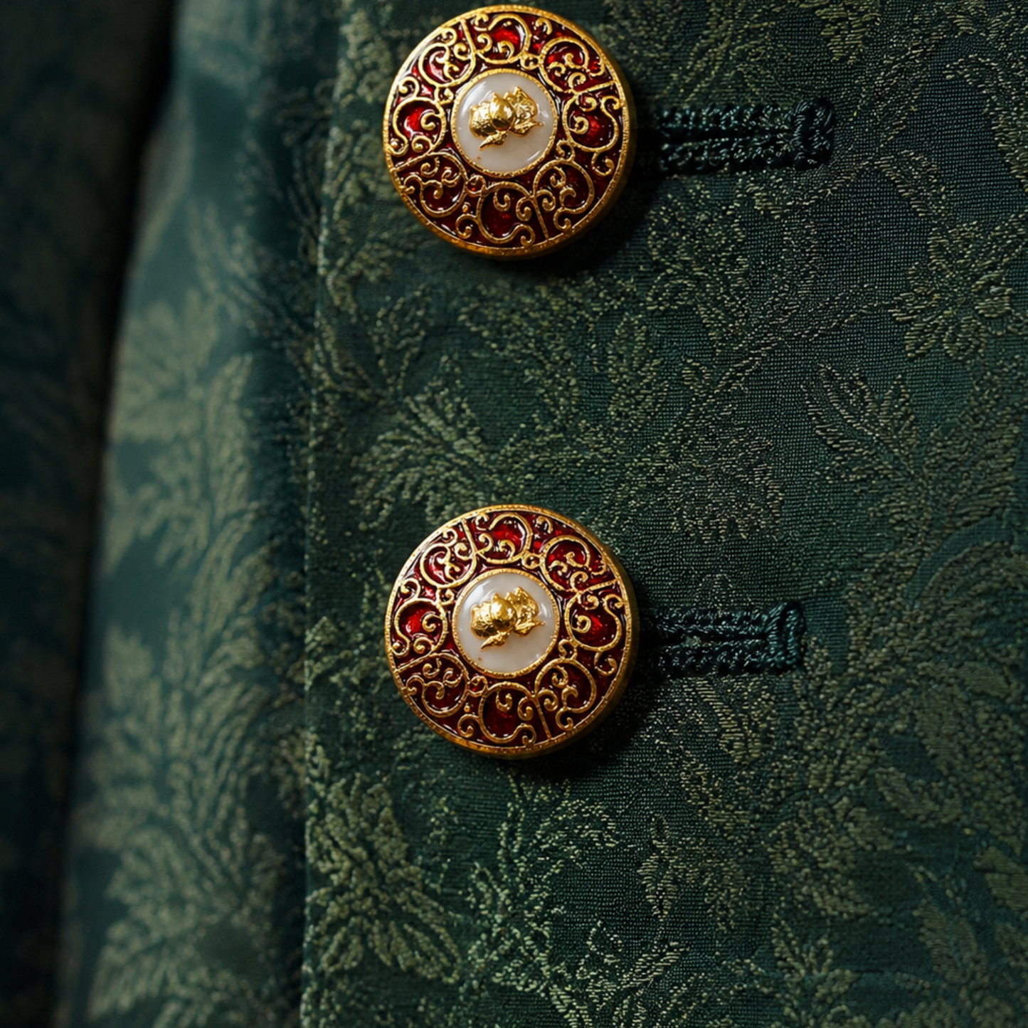 Rosewood Crest Button