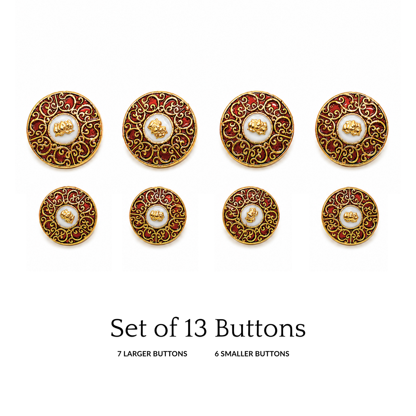 Rosewood Crest Button