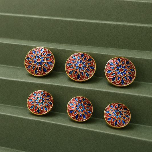 Rajkamal Rosette Button