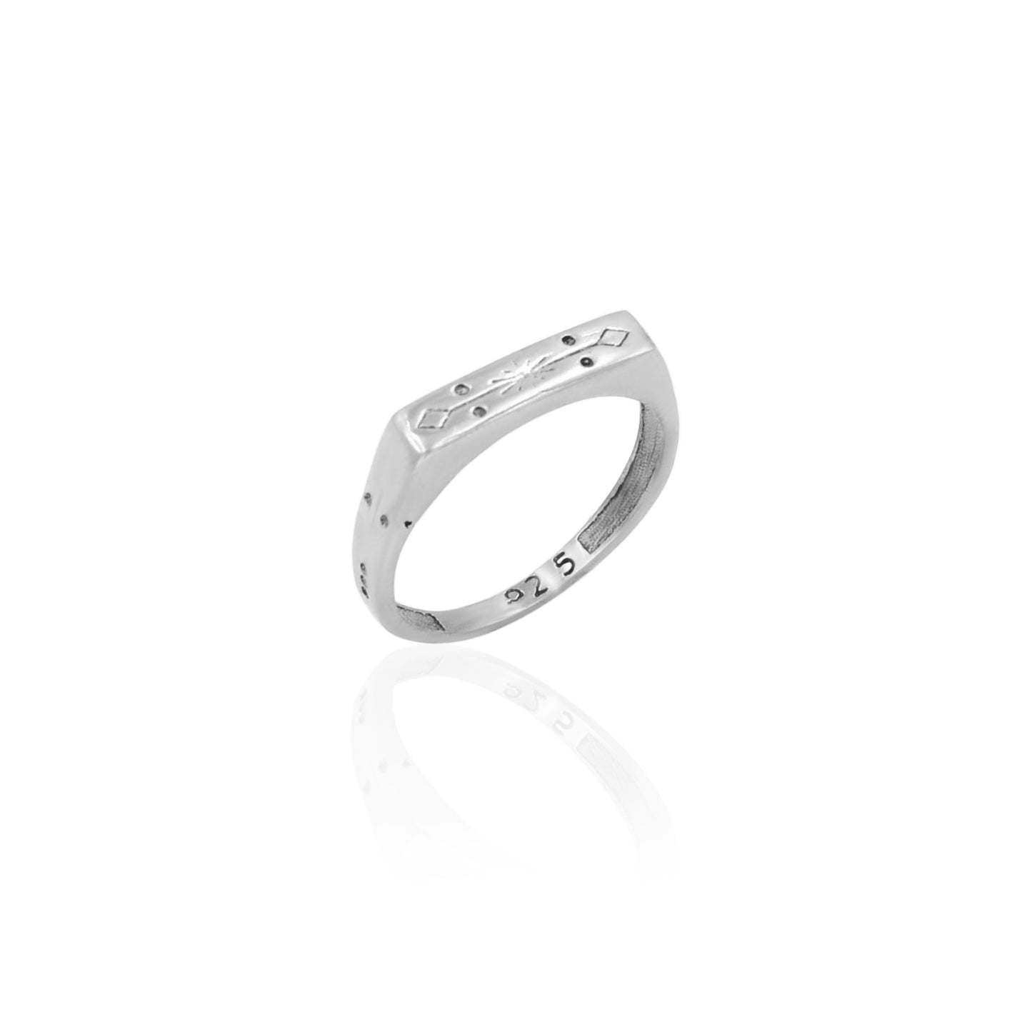 Carved Dainty Ring