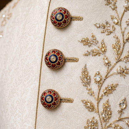 Ruby Sapphire Crest Button