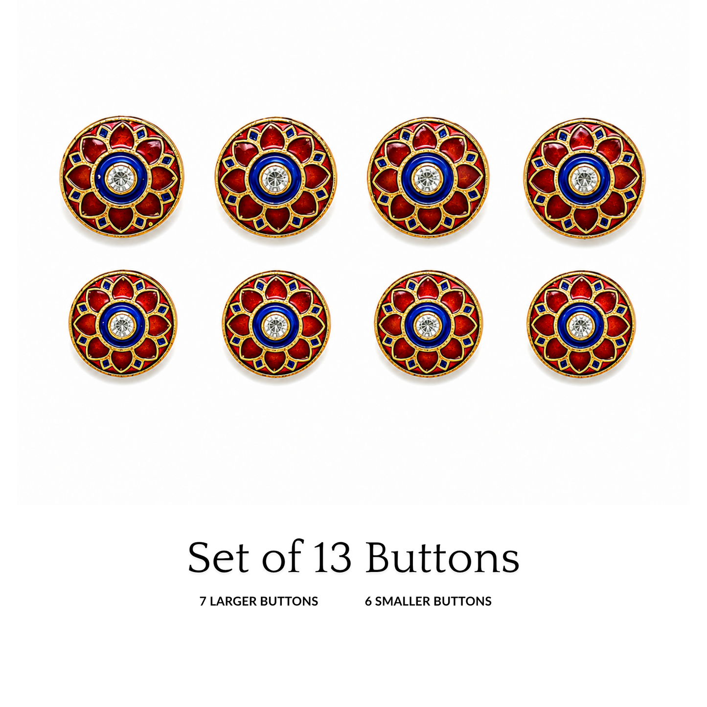 Ruby Sapphire Crest Button