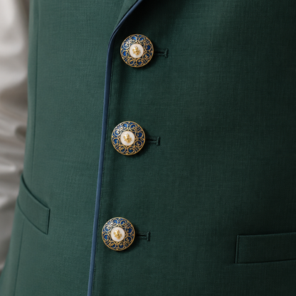 Rosewood Crest Button