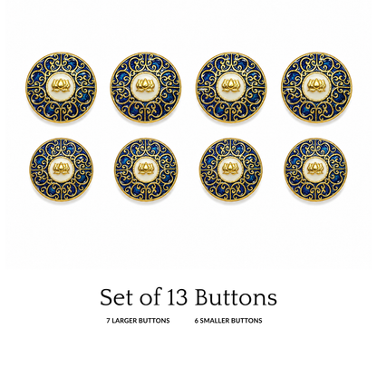 Rosewood Crest Button