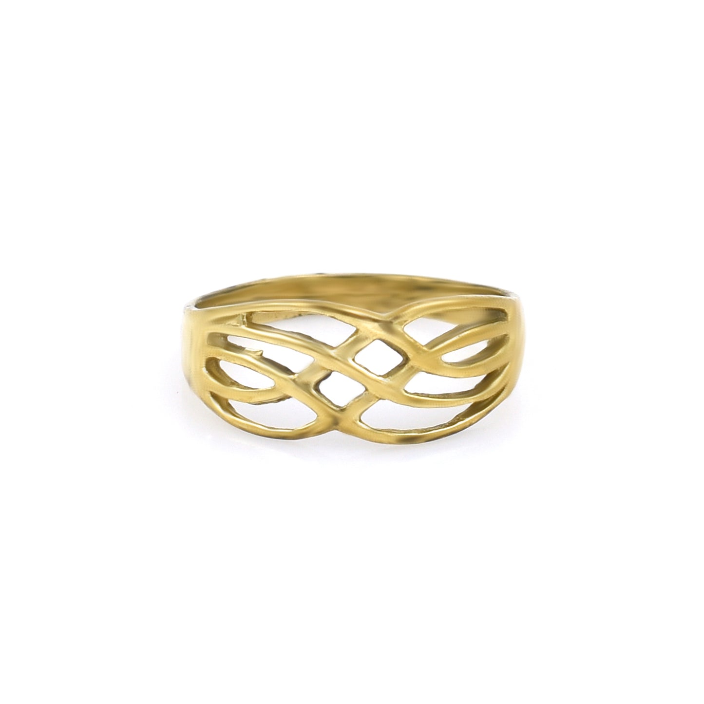 Metallic Streamlined Ring