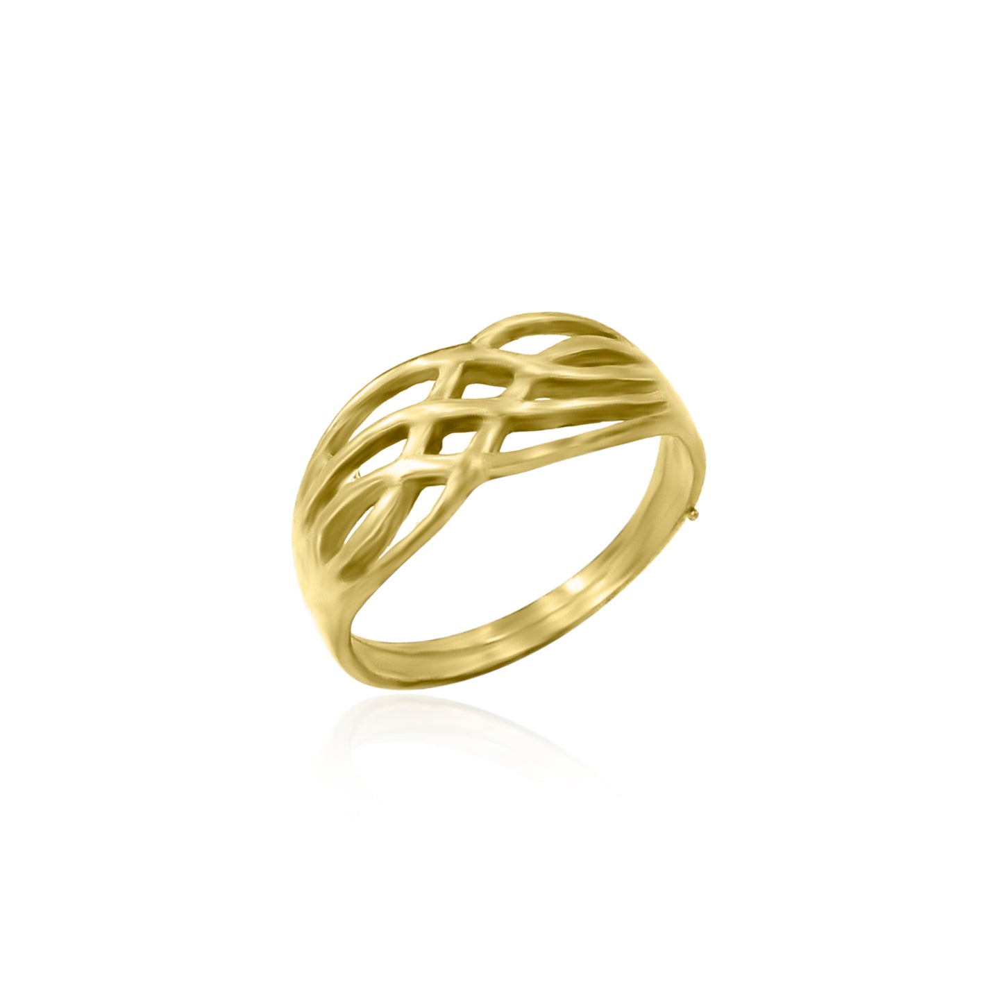 Metallic Streamlined Ring