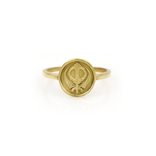 Sikh Khanda Khalsa Signet Ring