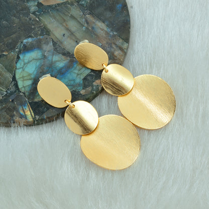 Geo Gleam Stud Earrings