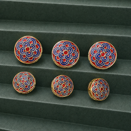 Neel Surya Rosette Button