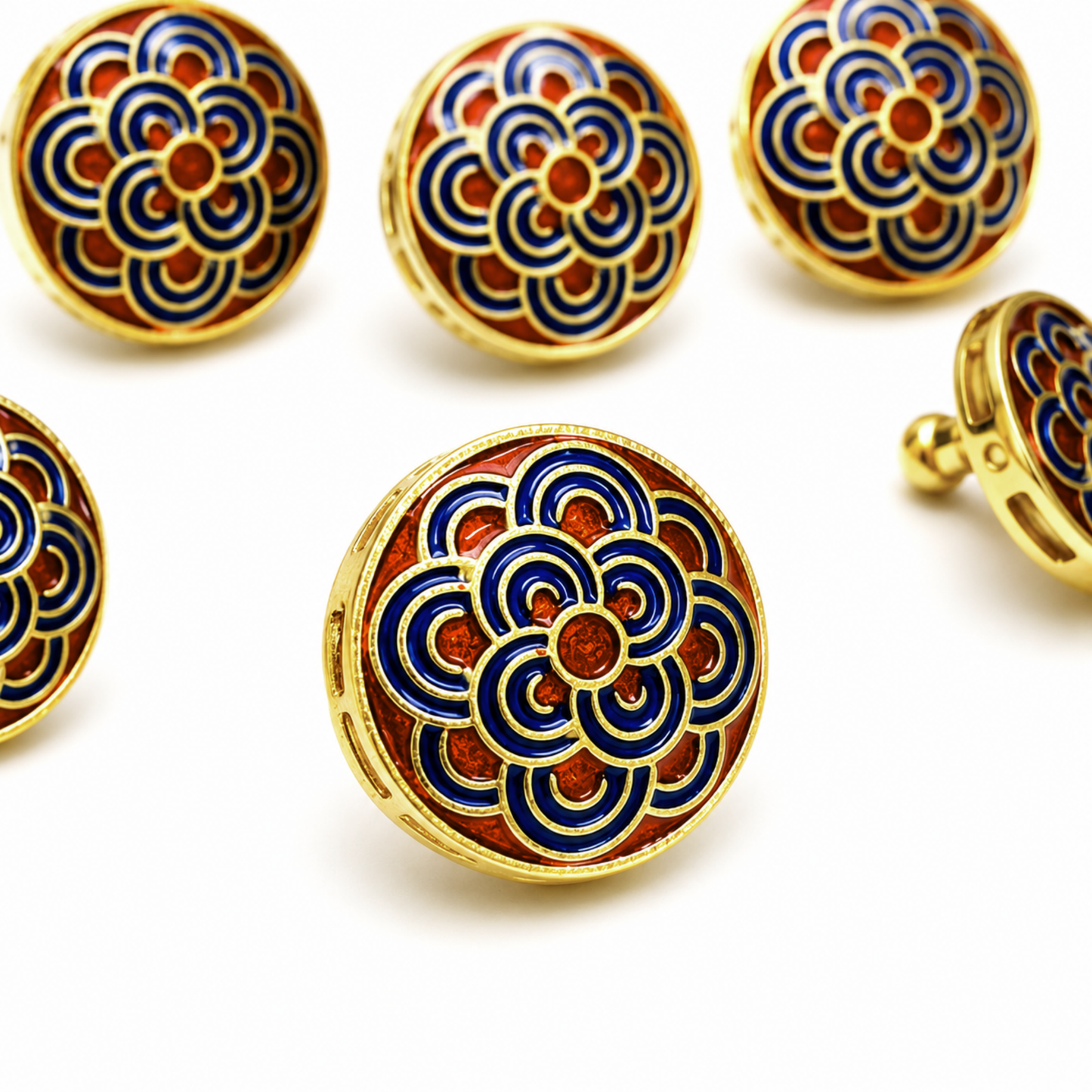 Neel Surya Rosette Button