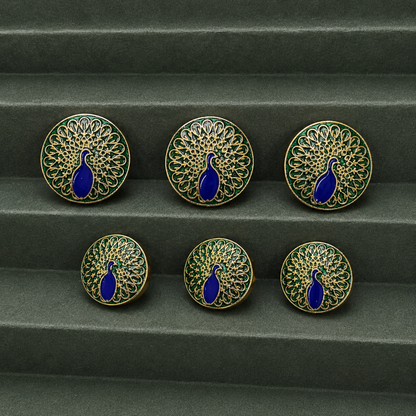 Rajvansh Mayur Crest Button