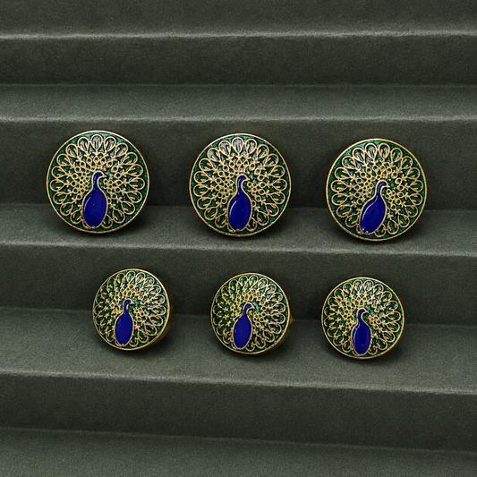 Rajvansh Mayur Crest Button