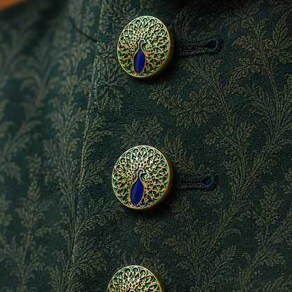 Rajvansh Mayur Crest Button