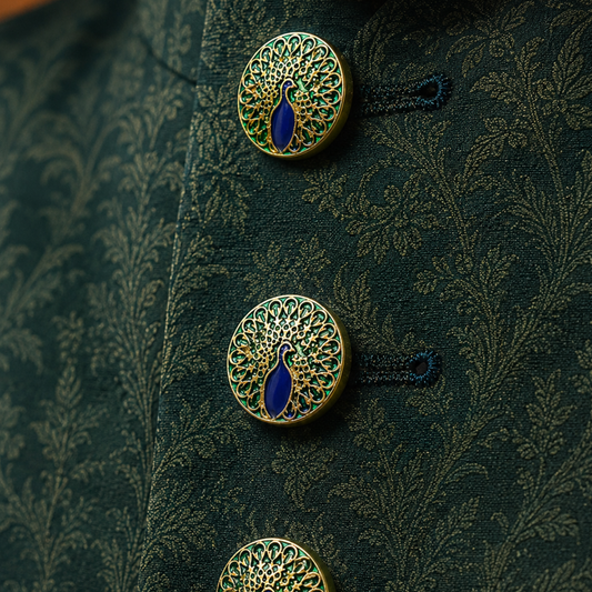 Rajvansh Mayur Crest Button