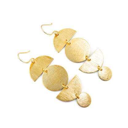 Full & Half Circles Hook Earrings