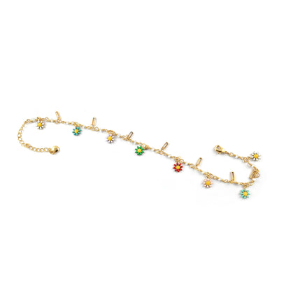 Dainty Drops Floral Anklet