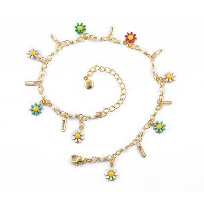 Dainty Drops Floral Anklet