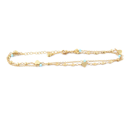 Blue Heart Anklet