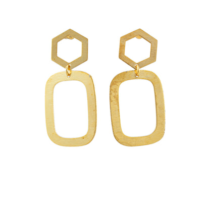 Geometric Grace Stud Earrings