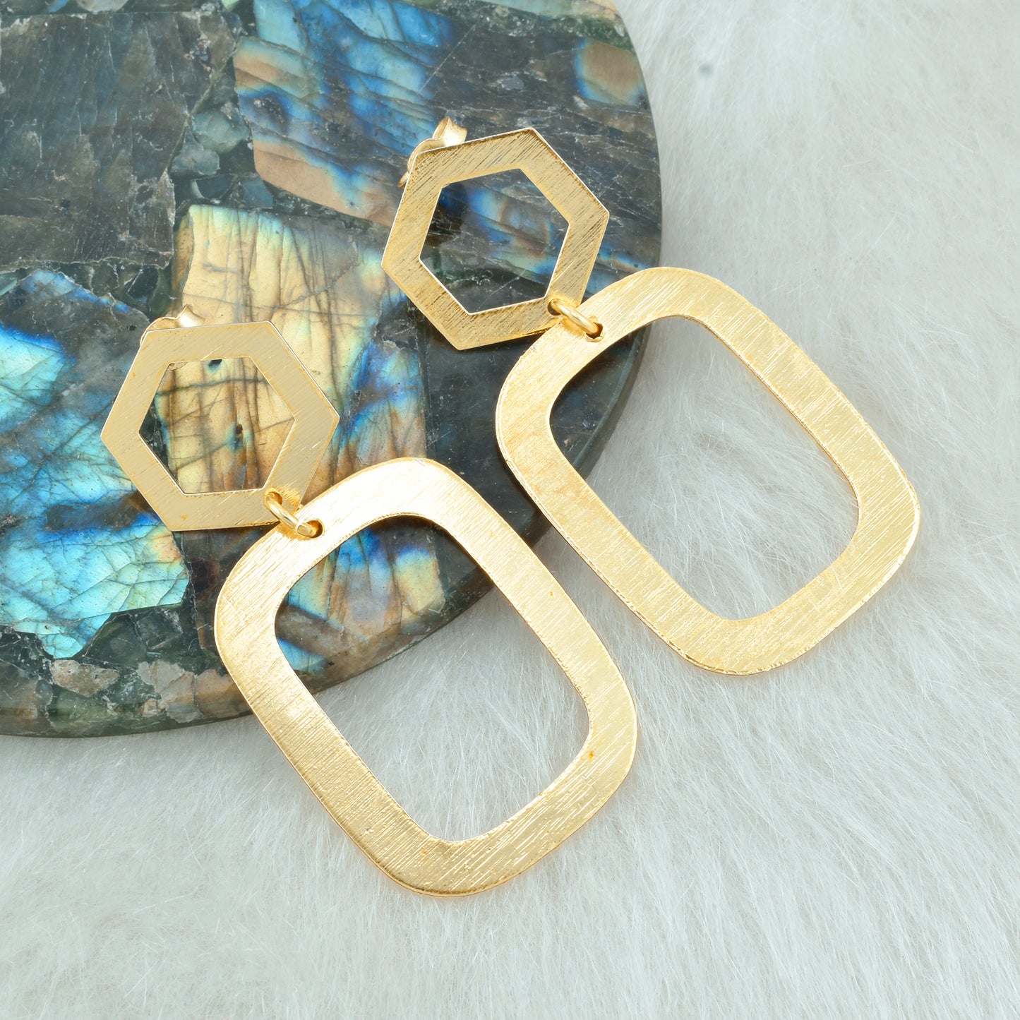 Geometric Grace Stud Earrings