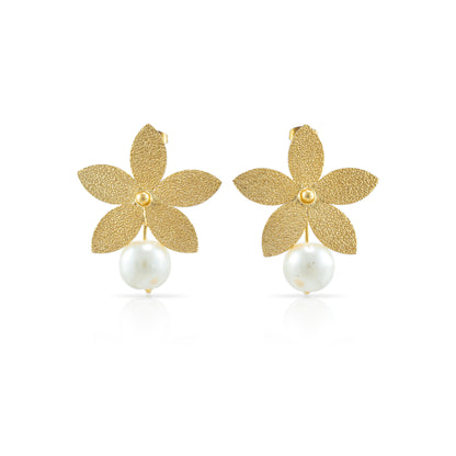 Petals Of Pearl Stud Earrings