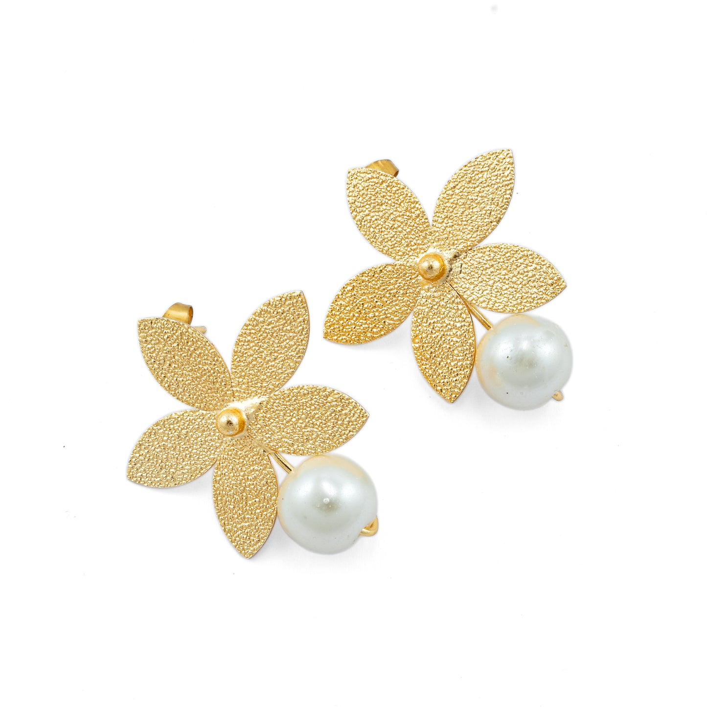 Petals Of Pearl Stud Earrings