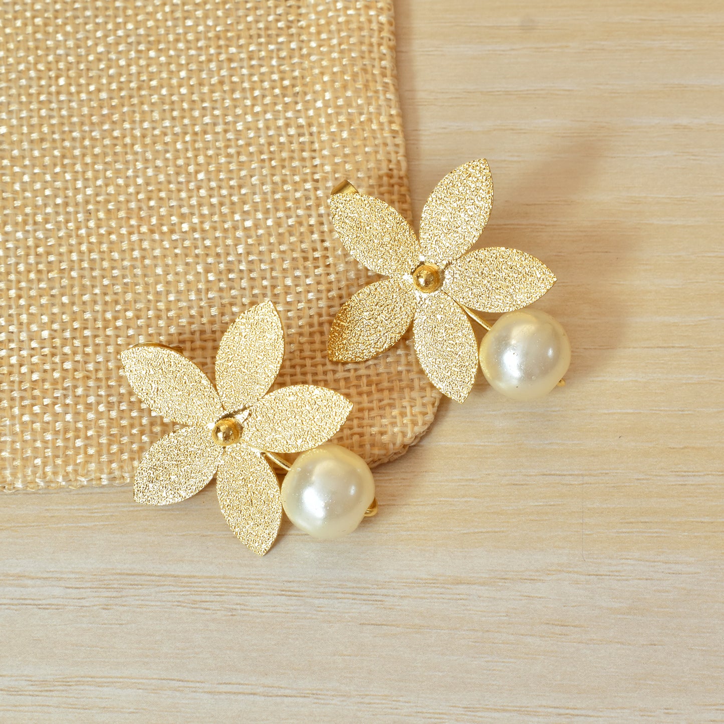 Petals Of Pearl Stud Earrings