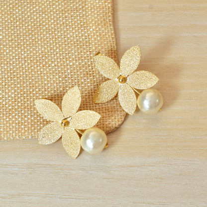 Petals Of Pearl Stud Earrings