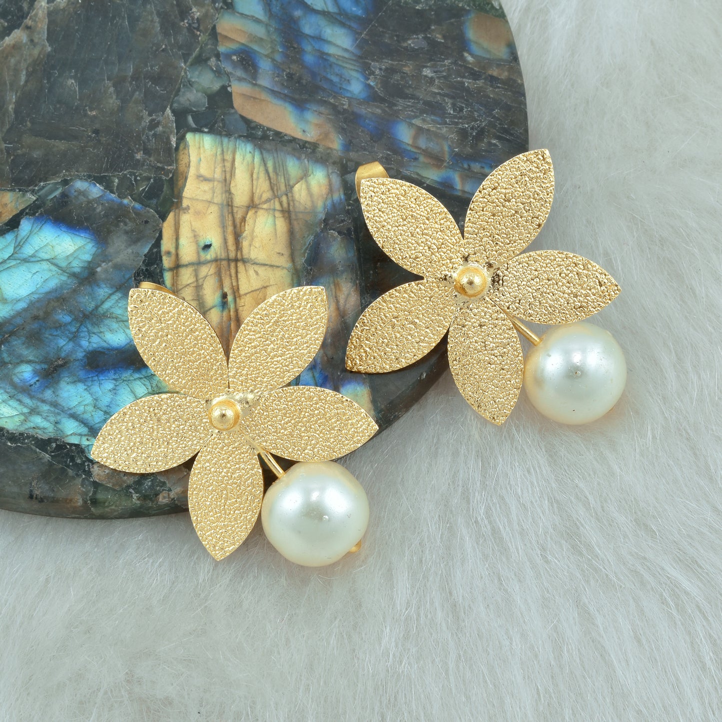 Petals Of Pearl Stud Earrings