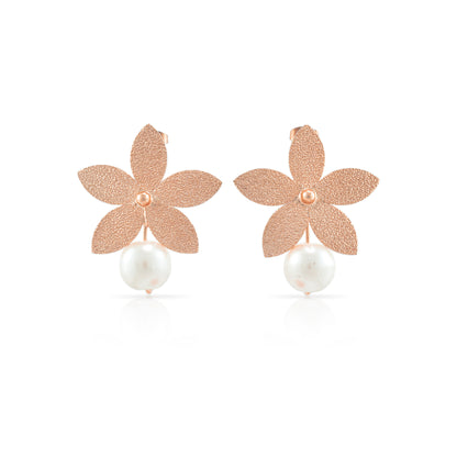 Petals Of Pearl Stud Earrings