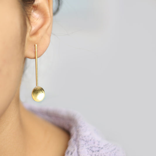 Golden Spoon Stud Earrings