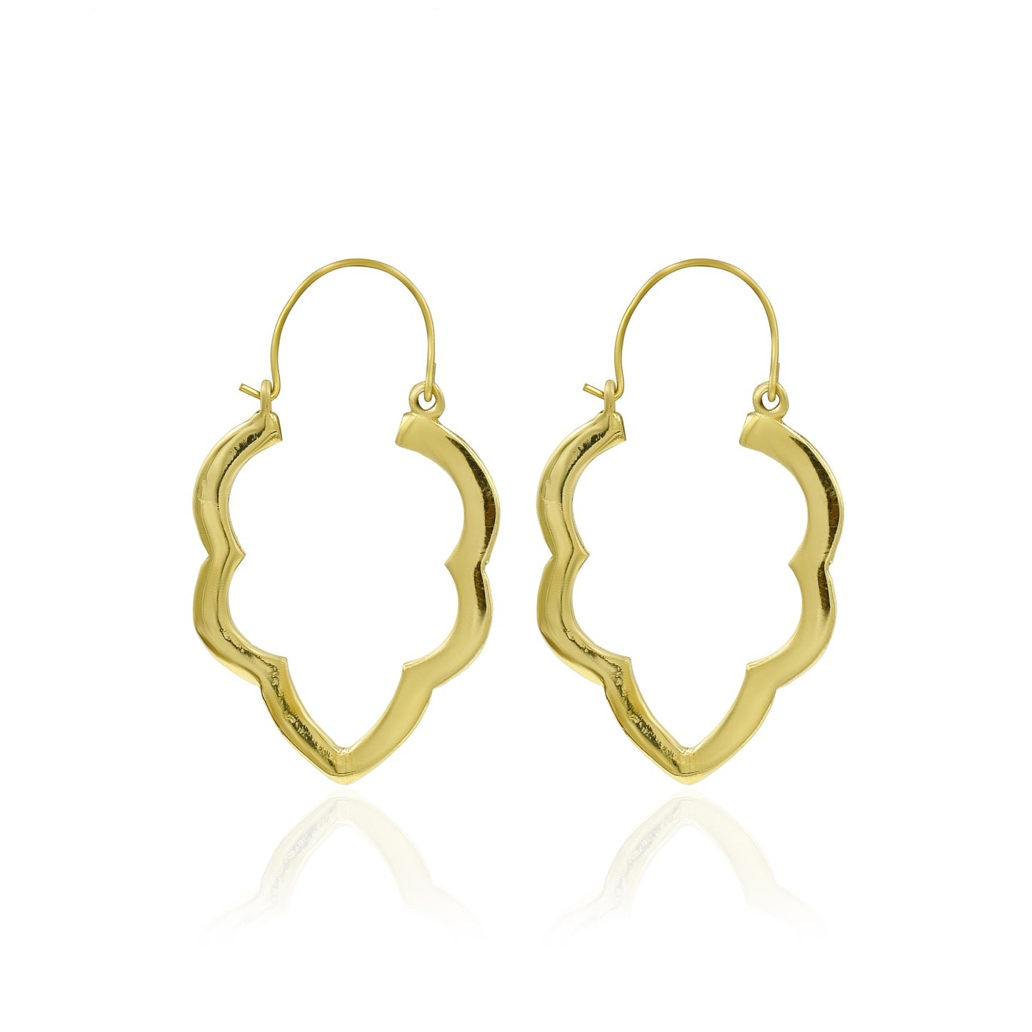 Cascading Leaf Hoop Earrings