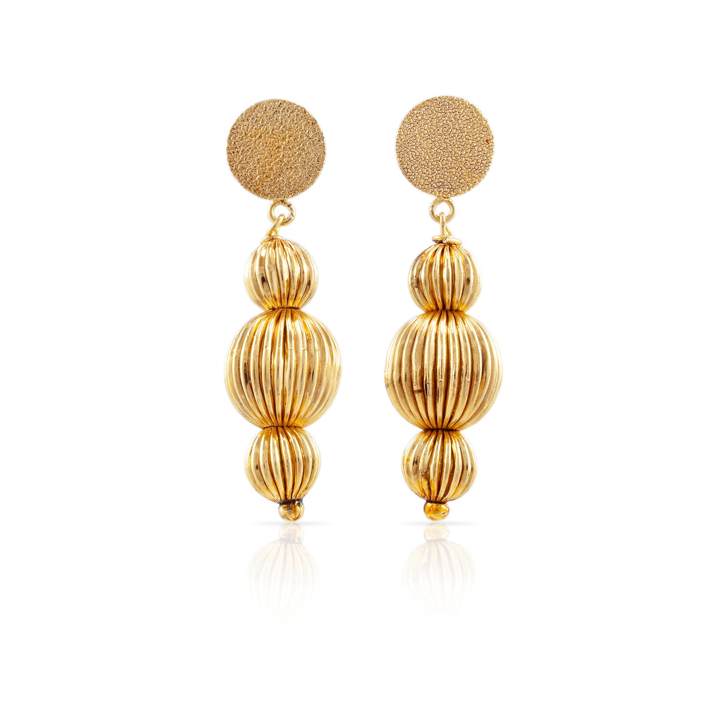 Golden Drops Stud Earrings