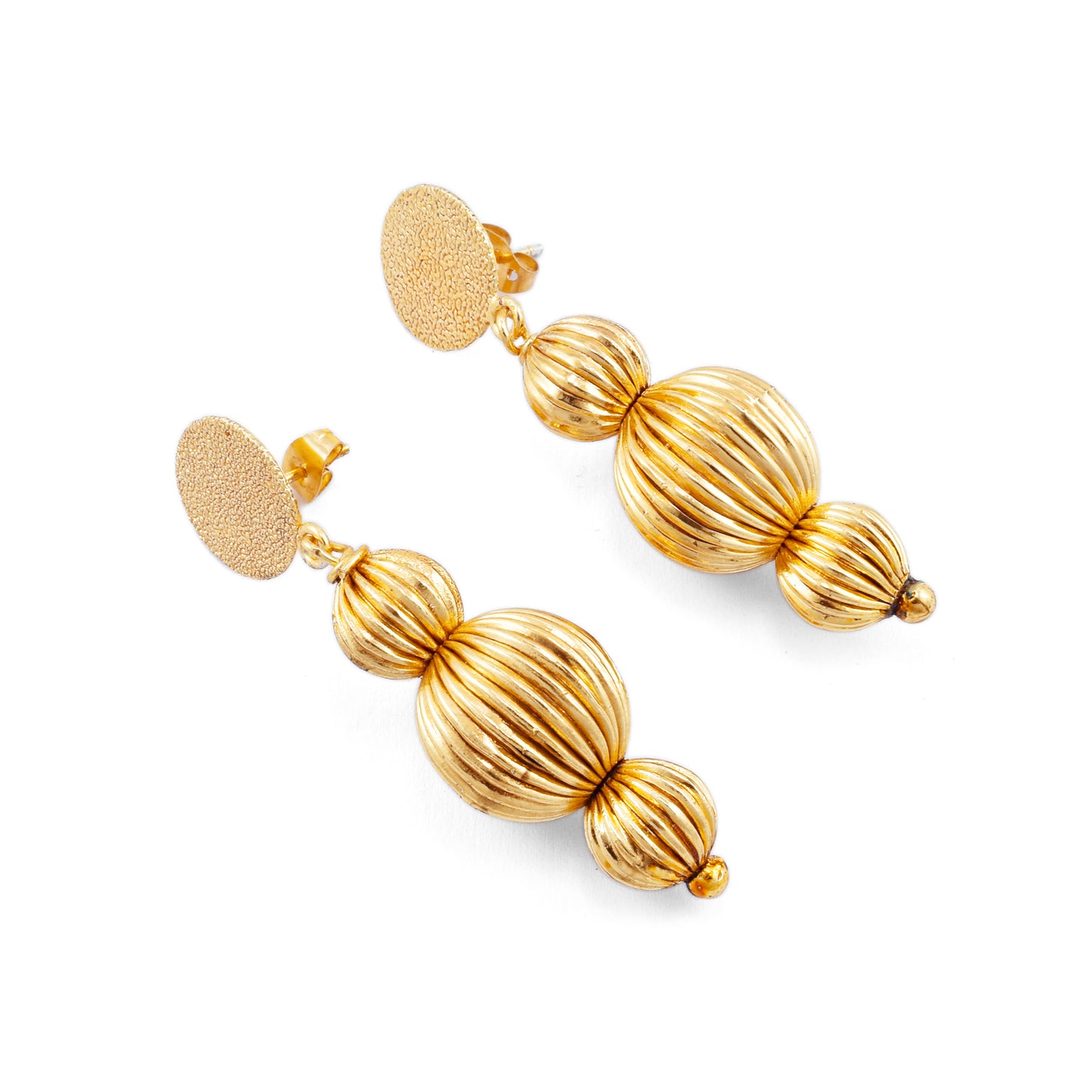 Golden Drops Stud Earrings