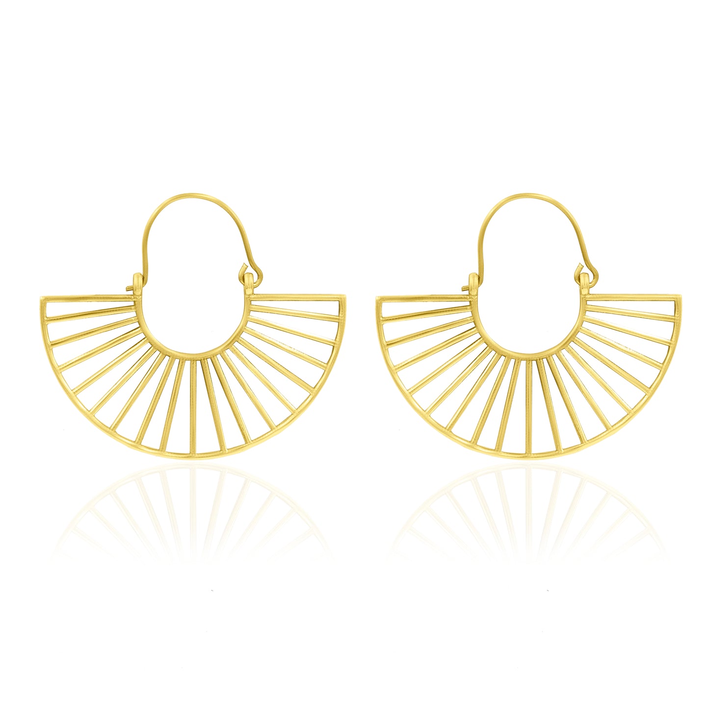 Semi Circle Sunshine Hoop Earrings