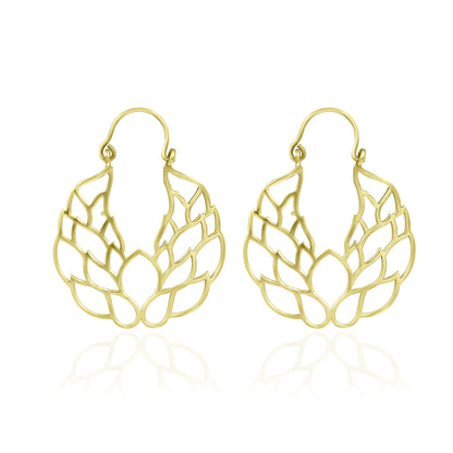 Mystic Lotus Hoop Earring