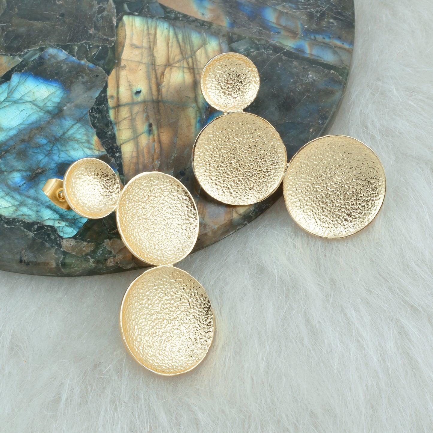 Gilded Dots Stud Earrings