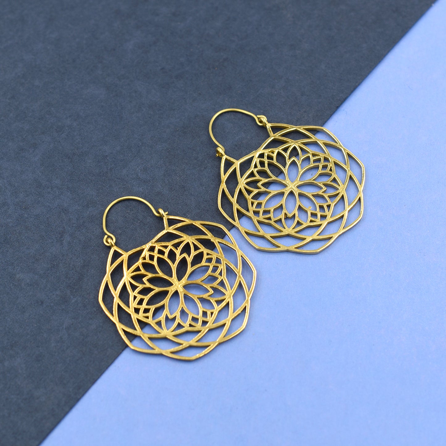 Floral Nest Hoop Earrings