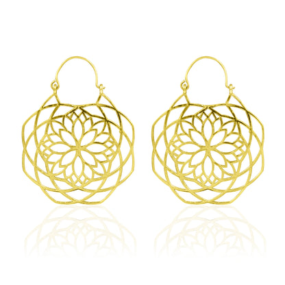 Floral Nest Hoop Earrings