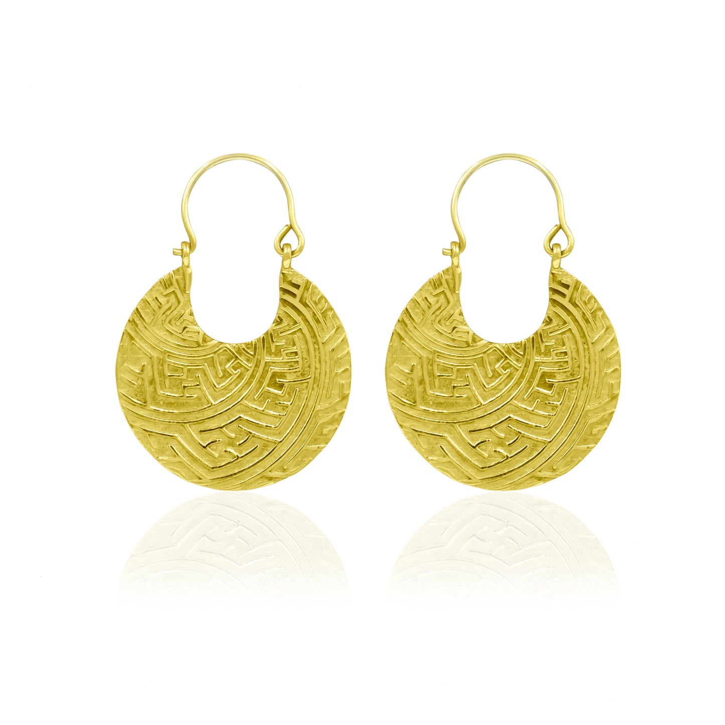 Textured Basket Hoop Earrings