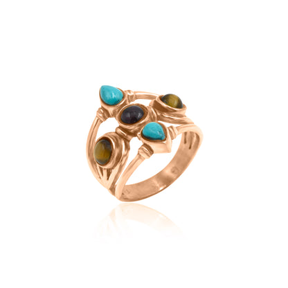 Glimmering Vines Stone Ring