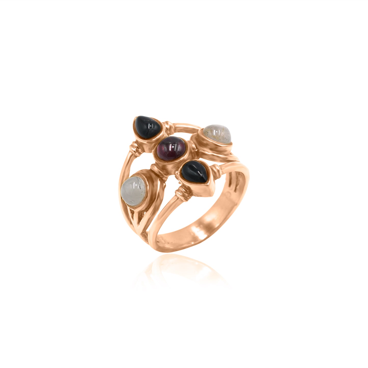 Glimmering Vines Stone Ring