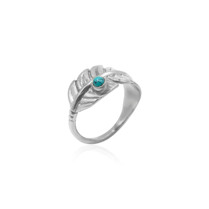 Leafy Stone Ring