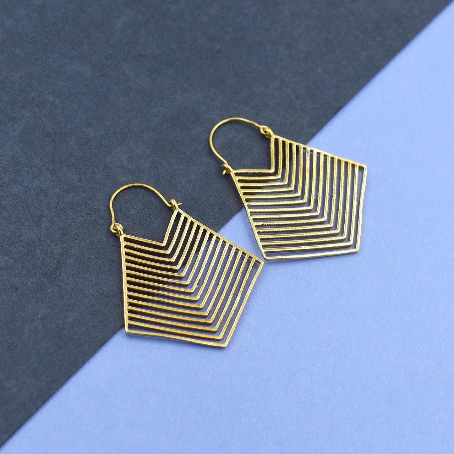 Rhombus Huggie Hoop Earrings