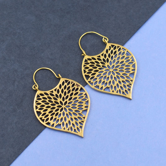 Leaves In Autumn Hoop Earrings