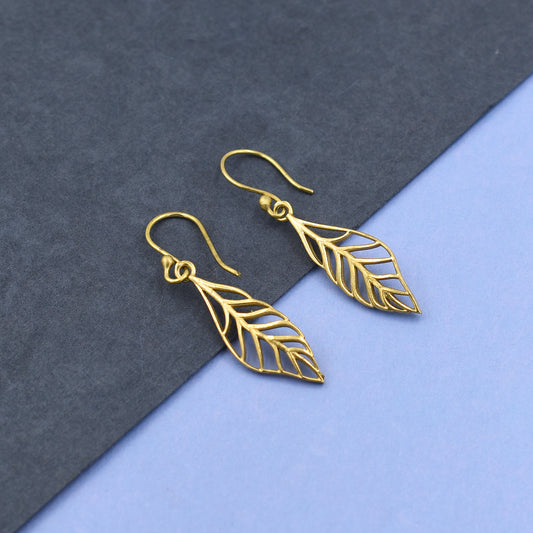 Leaf Fall Hook Earrings