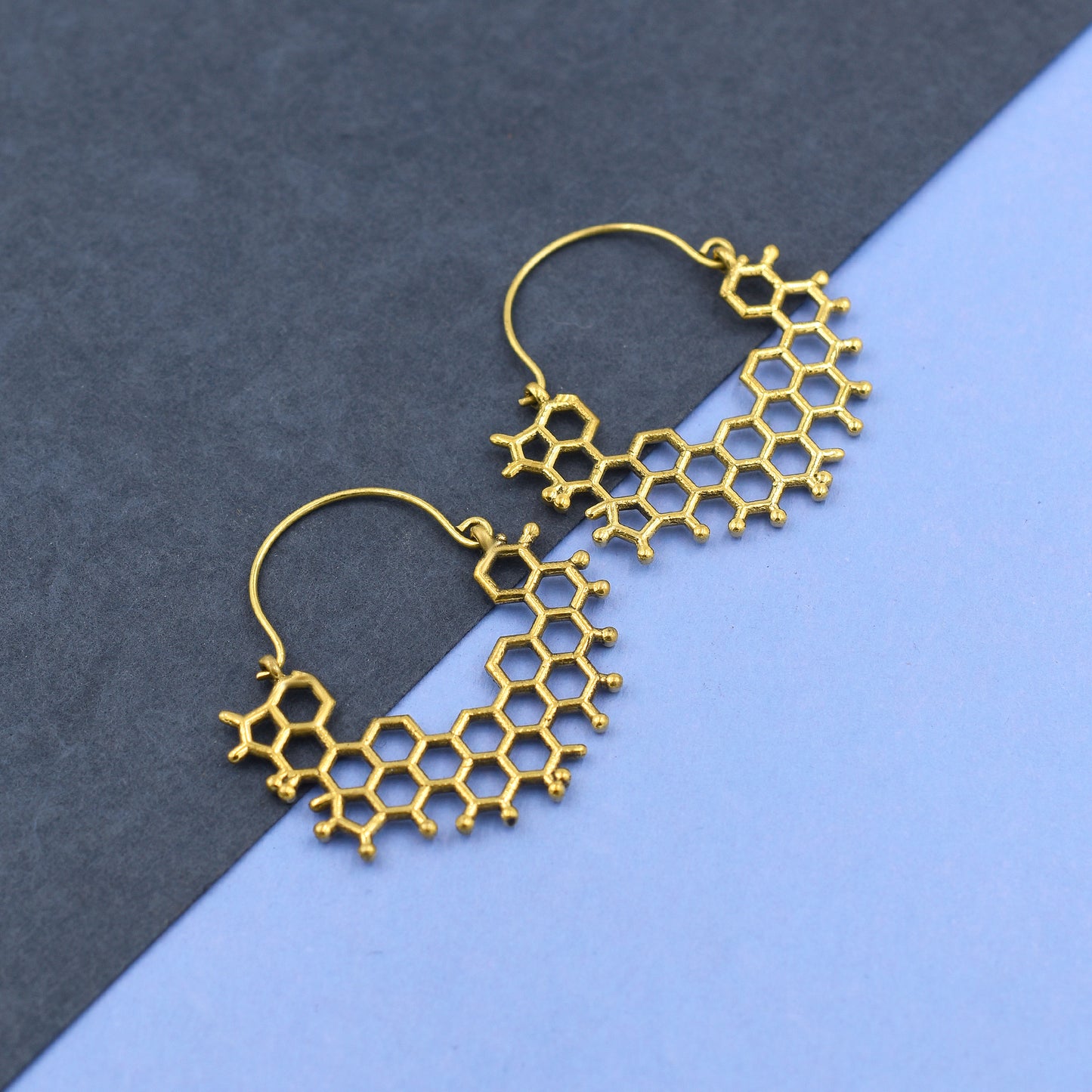 Honeycomb Hoop Earrings