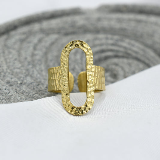 Look Within Hammered Ring