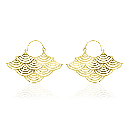 Charming Fan Hoop Earrings