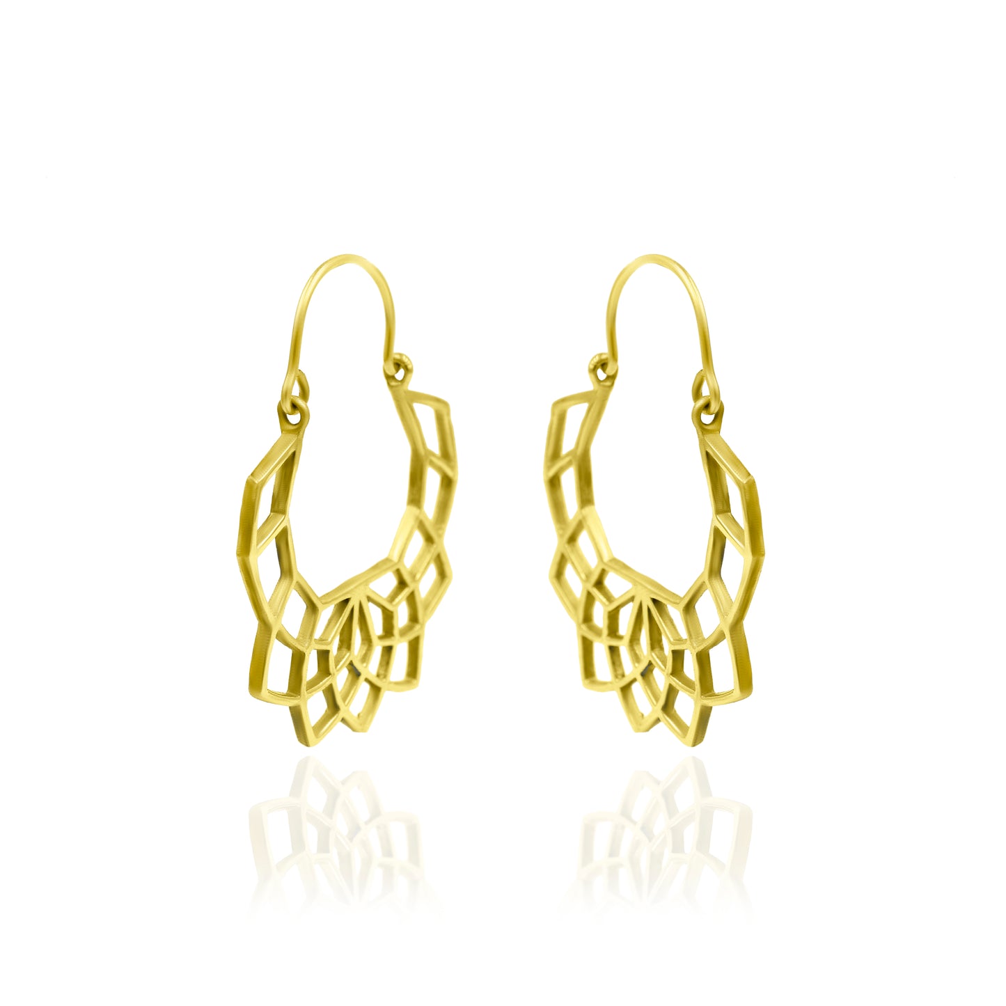 Lotus Blossom Hoop Earrings